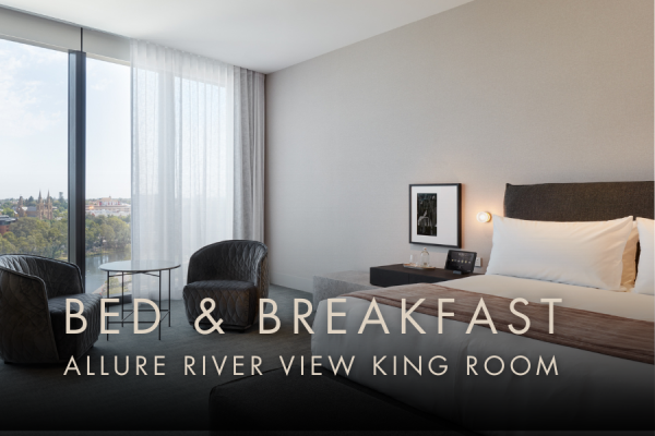 Eos by SkyCity Bed & Breakfast Voucher - Allure River View King Room - Weekday
